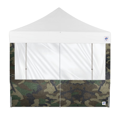 E-Z Up TAA Compliant Panorama Middle Zipper Sidewall, 10' W, 10' H, Woodland Camo SW3PM10FXTWC